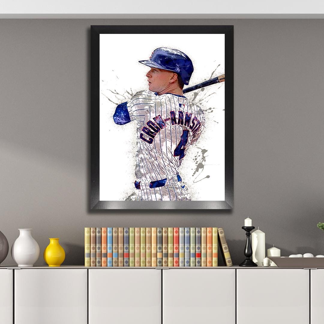 Pete Crow-Armstrong Chicago Cubs Art: Gallery Canvas or Museum Poster