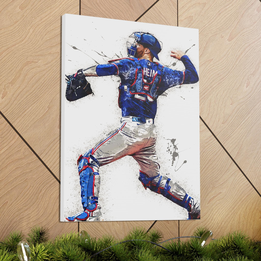 Jonah Heim Poster, Texas Rangers, Gallery Canvas Wrap or Museum-Quality Poster, Man Cave, Kids room, Office
