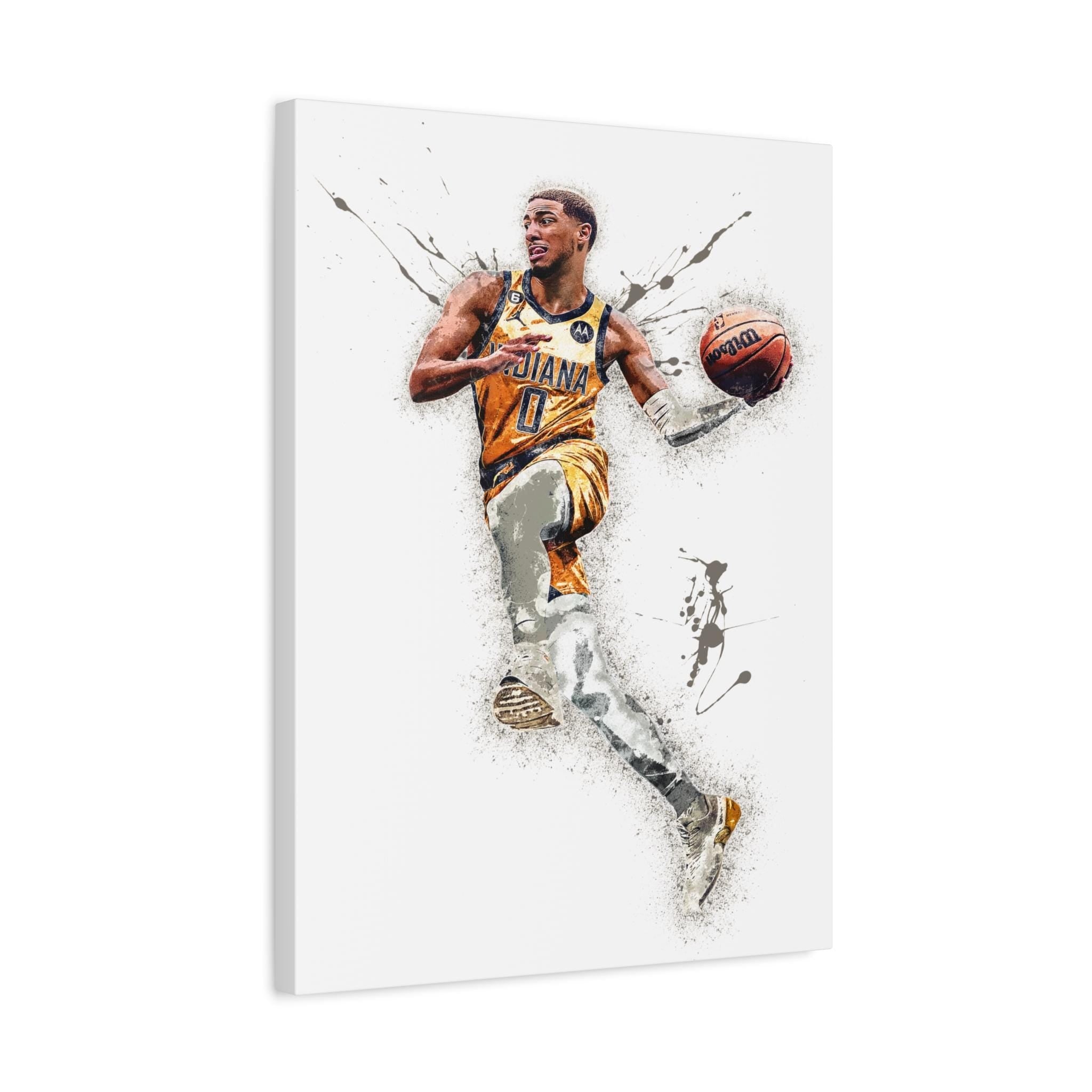 Tyrese Haliburton Poster, Indiana Pacers, Gallery Canvas Wrap or Museum-Quality Poster, Fine Art, Man Cave, Kids room, Dorm Room