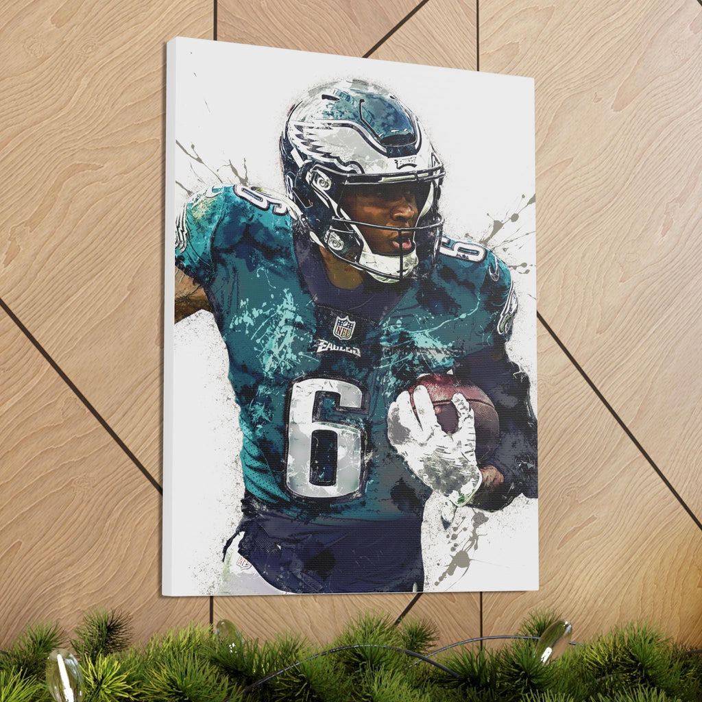 DeVonta Smith Eagles Poster: Philadelphia Football Art, Man Cave Decor