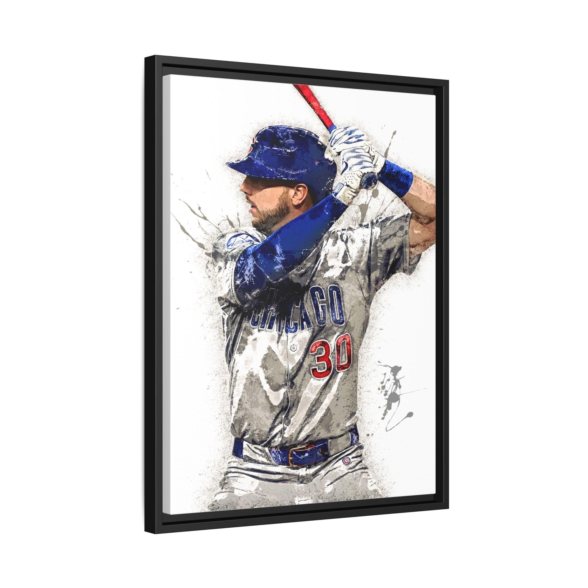 Kyle Tucker, Chicago Cubs, Gallery Canvas Wrap or Museum-Quality Poster Print, Fine Art, Wall Decor for Man Cave, Office or Dorm Room