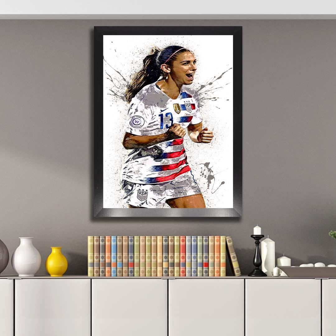 Alex Morgan Poster, Gallery Canvas Wrap or Museum-Quality Poster, Fine Art, Wall Decor for Man Cave, Kids room, Dorm Room