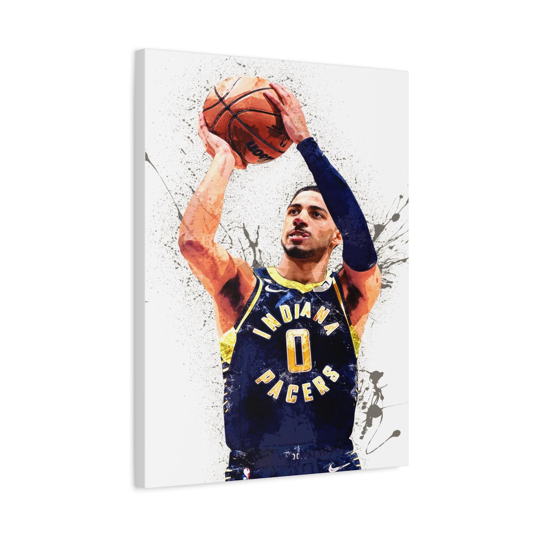Tyrese Haliburton Poster, Indiana Pacers, Gallery Canvas Wrap or Museum-Quality Poster, Fine Art, Man Cave, Kids room, Dorm Room