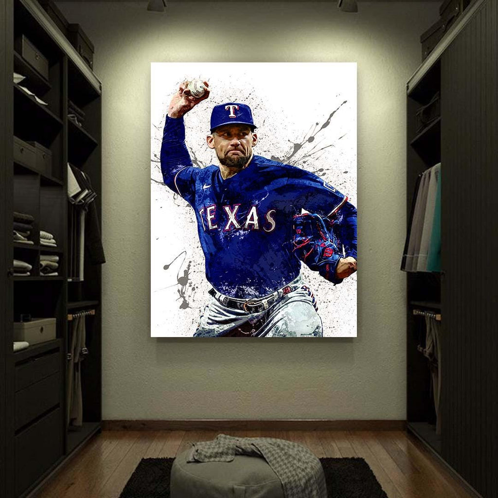 Nathan Eovaldi Texas Rangers Poster, Canvas Wrap: Man Cave Sports Art
