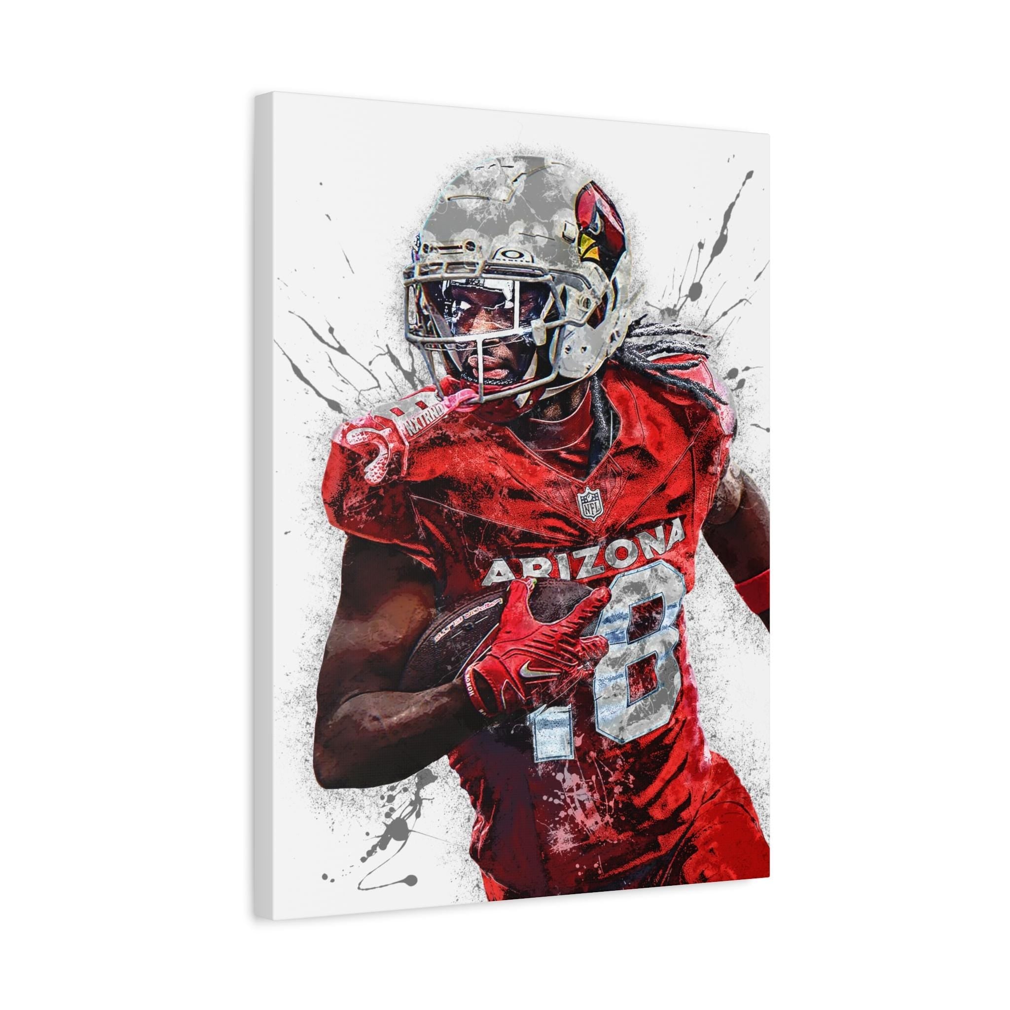 Marvin Harrison Jr. Poster, Arizona Cardinals, Gallery Canvas Wrap or Museum-Quality Poster, Fine Art, Wall Decor for Man Cave, Kids room