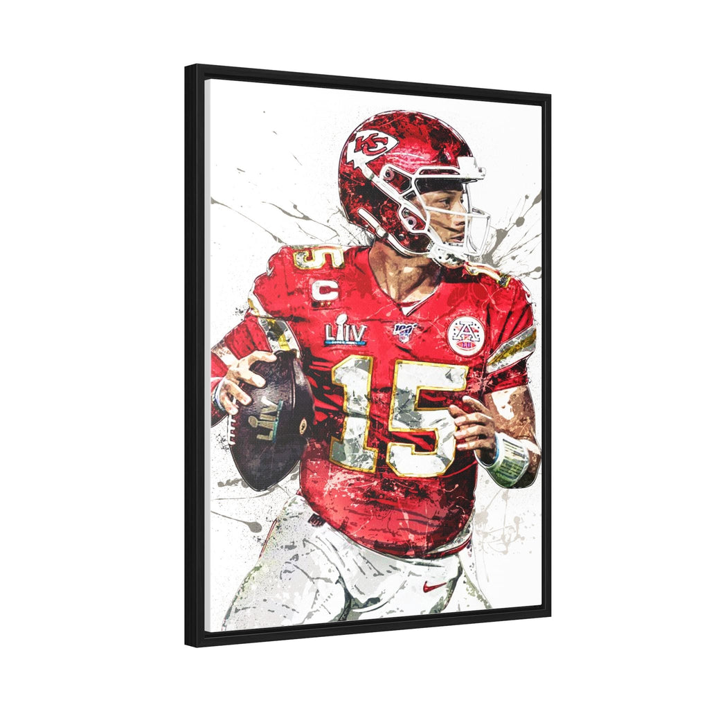 Patrick Mahomes Poster, Kansas City Chiefs, Gallery Canvas Wrap or Museum-Quality Poster, Fine Art, Man Cave, Kids room