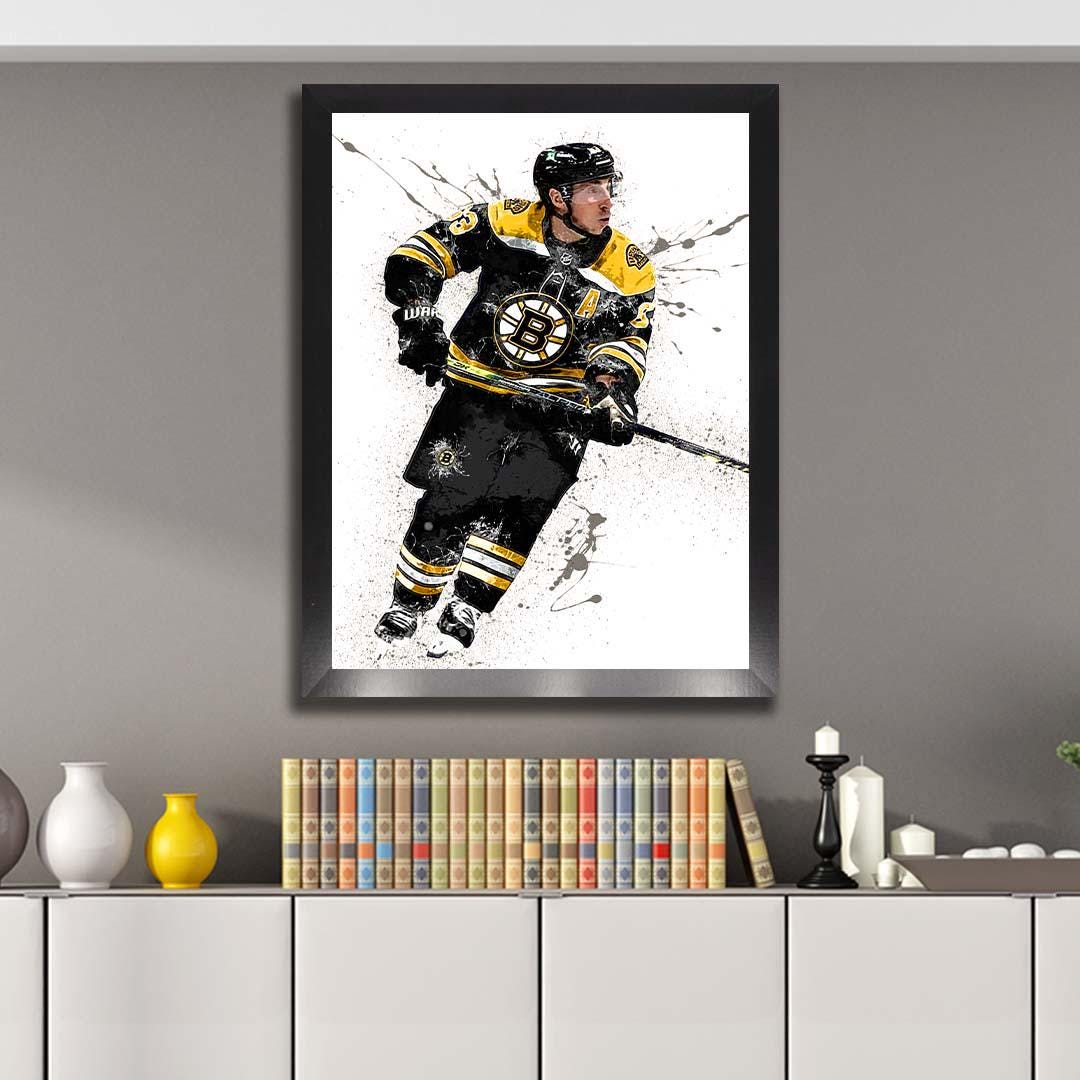 Brad Marchand Poster, Boston Bruins, Gallery Canvas Wrap or Museum-Quality Poster, Man Cave, Kids room, Office