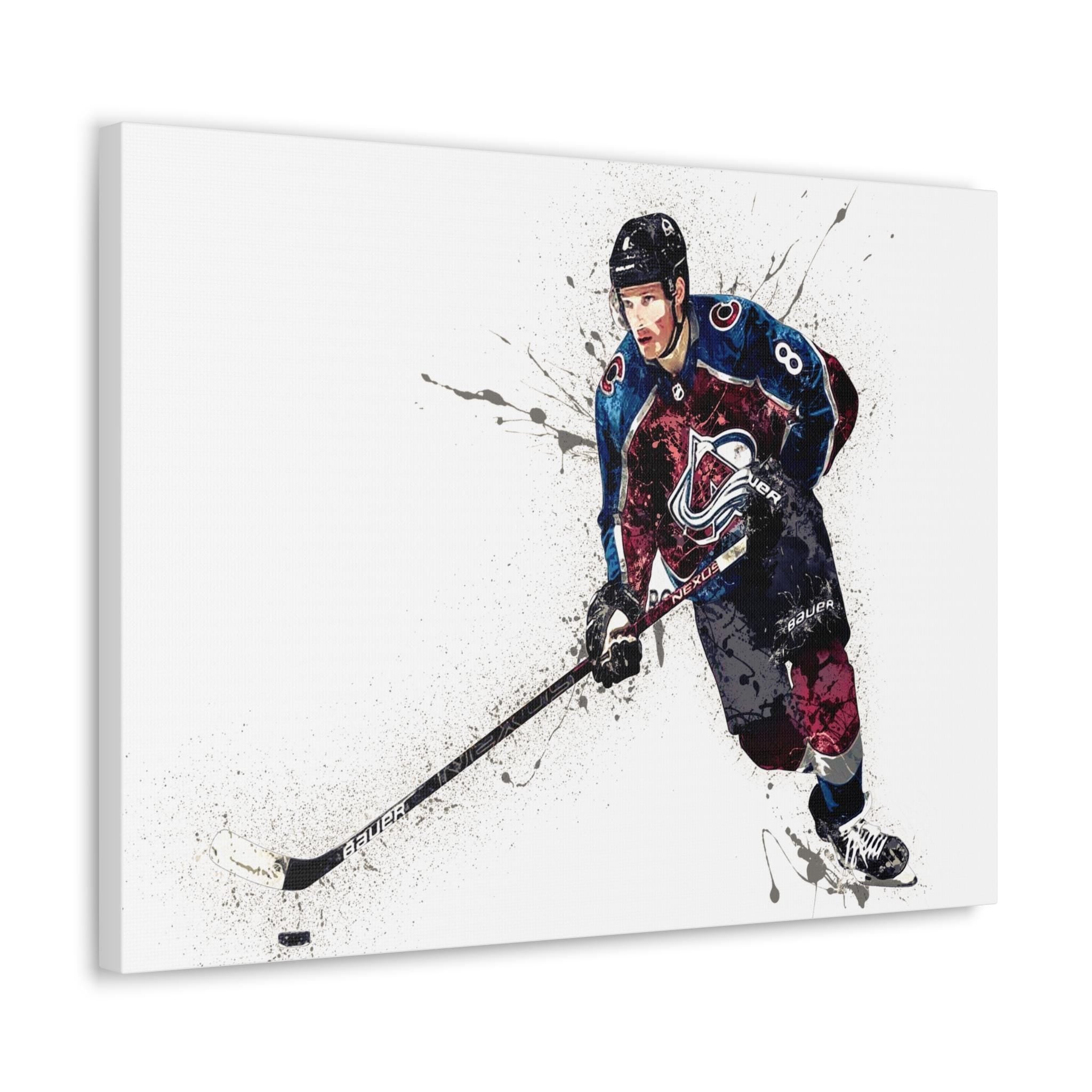 Cale Makar - Colorado Avalanche Poster, Gallery Canvas Wrap: Sports Art for Man Cave