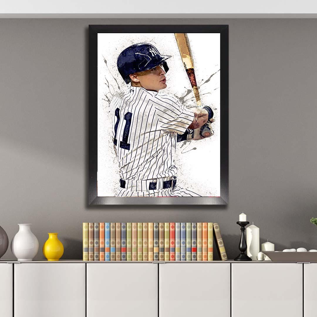 Anthony Volpe Poster, NY Yankees, Gallery Canvas Wrap or Museum-Quality Poster Print, Fine Art, Wall Decor for Man Cave, Office or Dorm Room