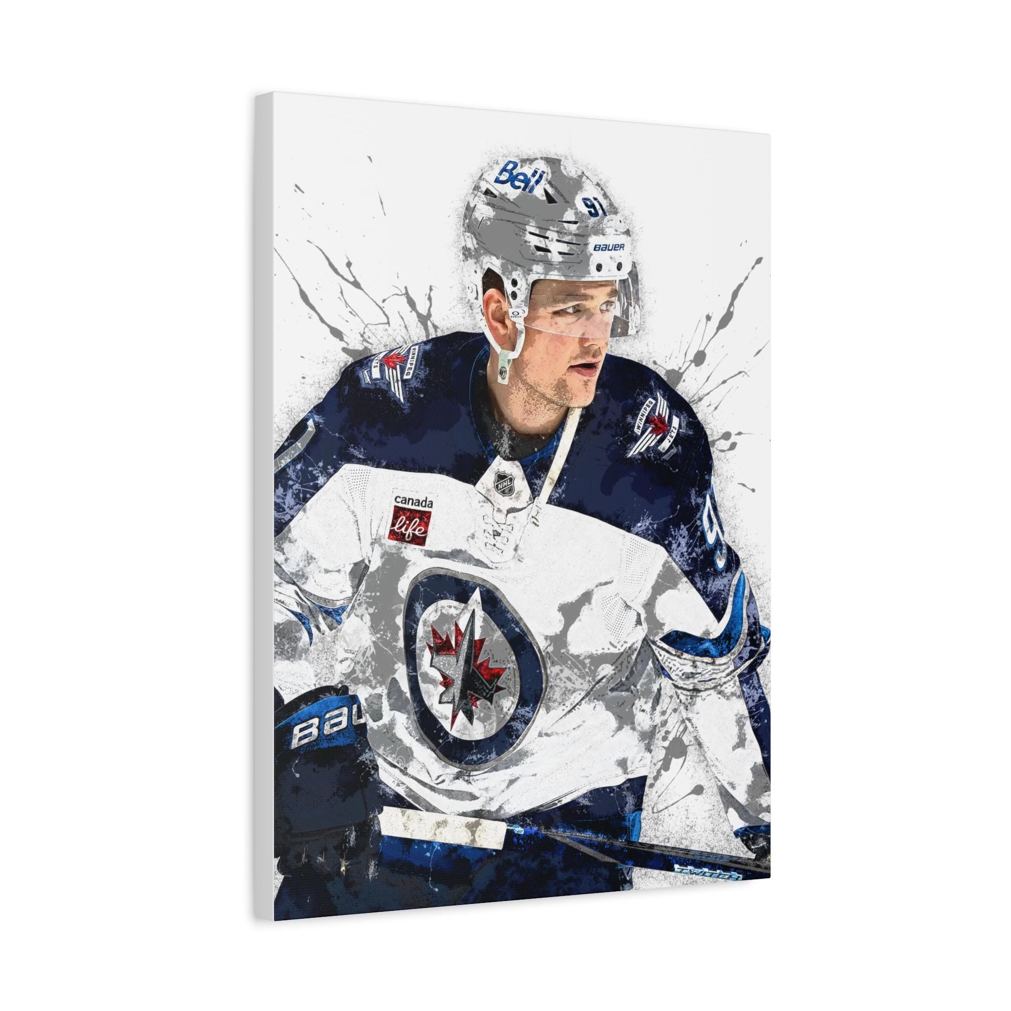 Cole Perfetti Poster, Winnipeg Jets, Gallery Canvas Wrap or Premium Poster, Hockey Wall art, Man Cave, Kids room, Office