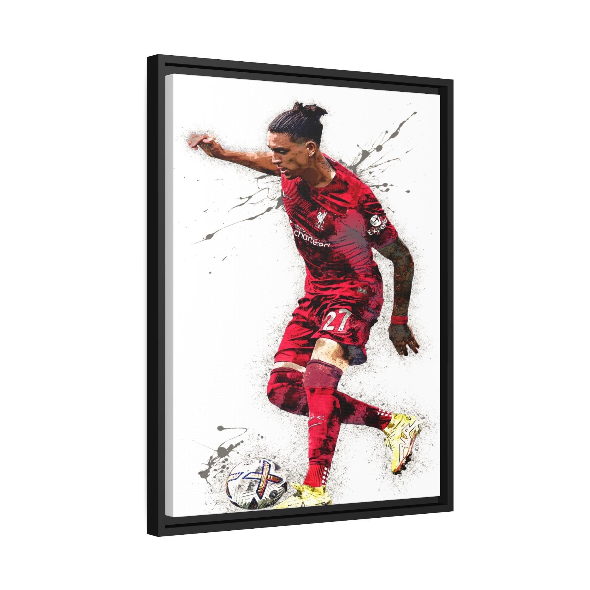Darwin Nunez Poster, Gallery Canvas Wrap: Man Cave Wall Art, Sports Decor