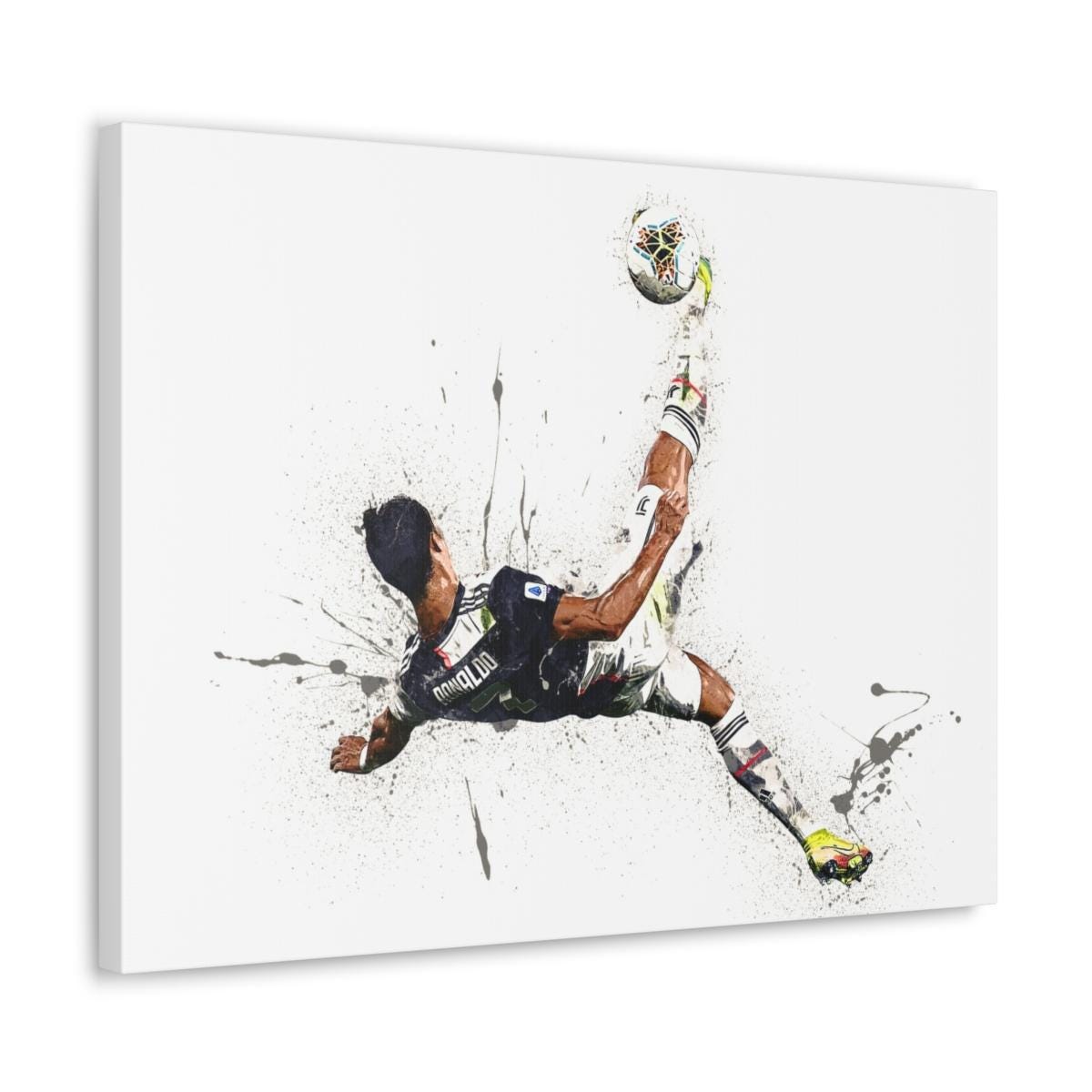 Cristiano Ronaldo, "Iconic Bicycle Kick", Gallery Canvas Wrap or Museum-Quality Poster, Wall Decor, Man Cave, Kids room, Office