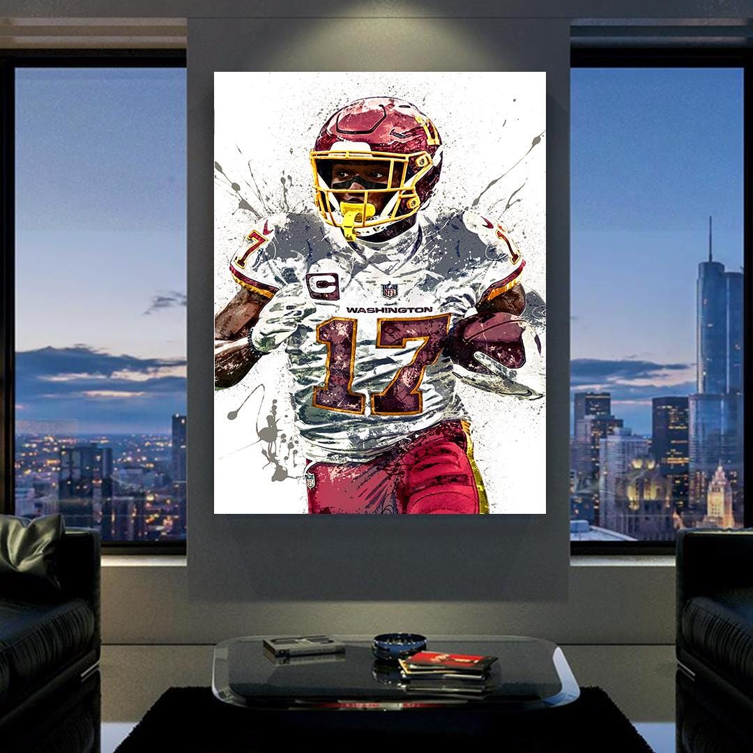 Terry McLaurin Poster, Washington Commanders, Gallery Canvas Wrap or Premium Poster, Fine Art, Man Cave, Kids room, Office