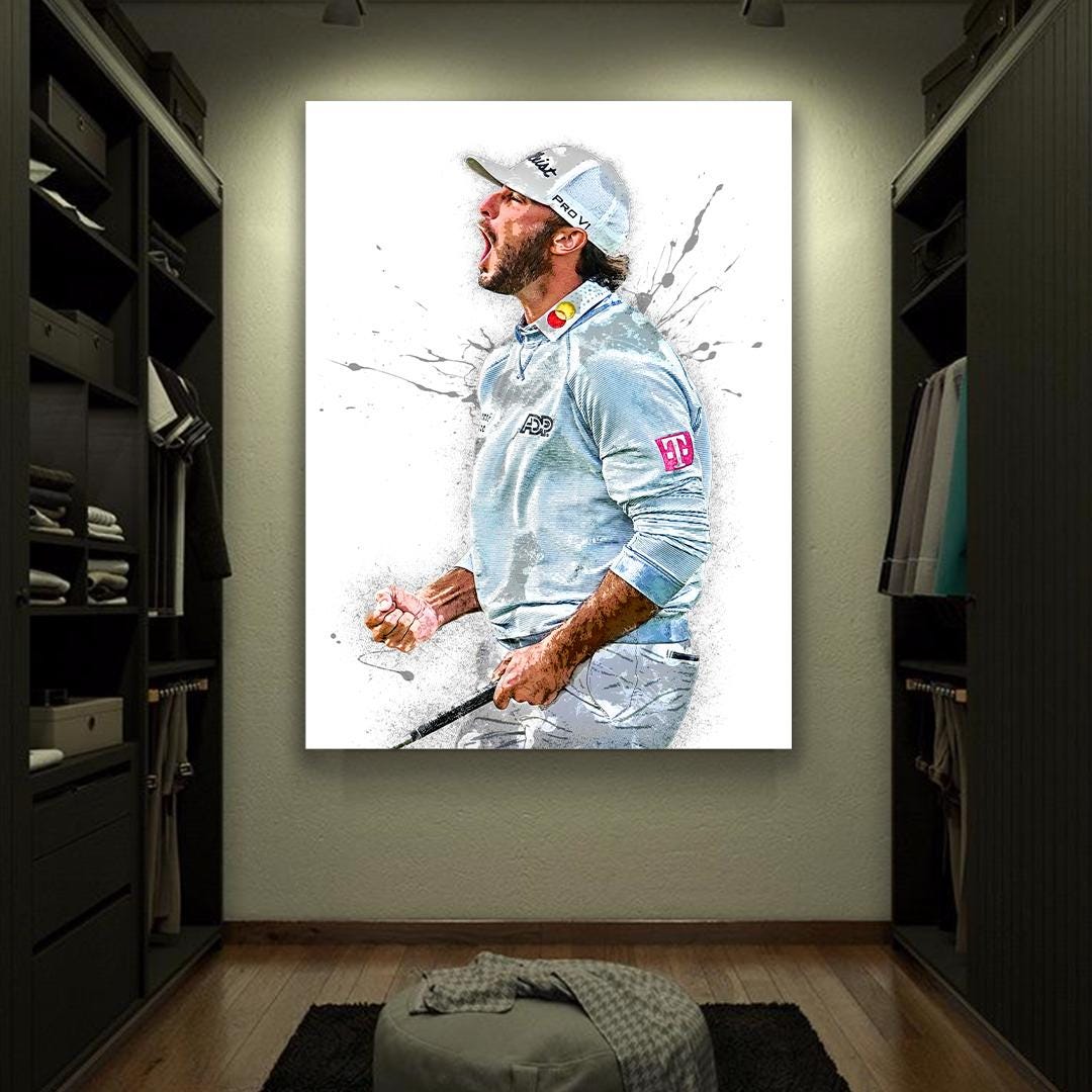 Max Homa Poster, Masters, Gallery Canvas Wrap or Museum-Quality Poster, Wall Decor, Man Cave, Kids room, Office