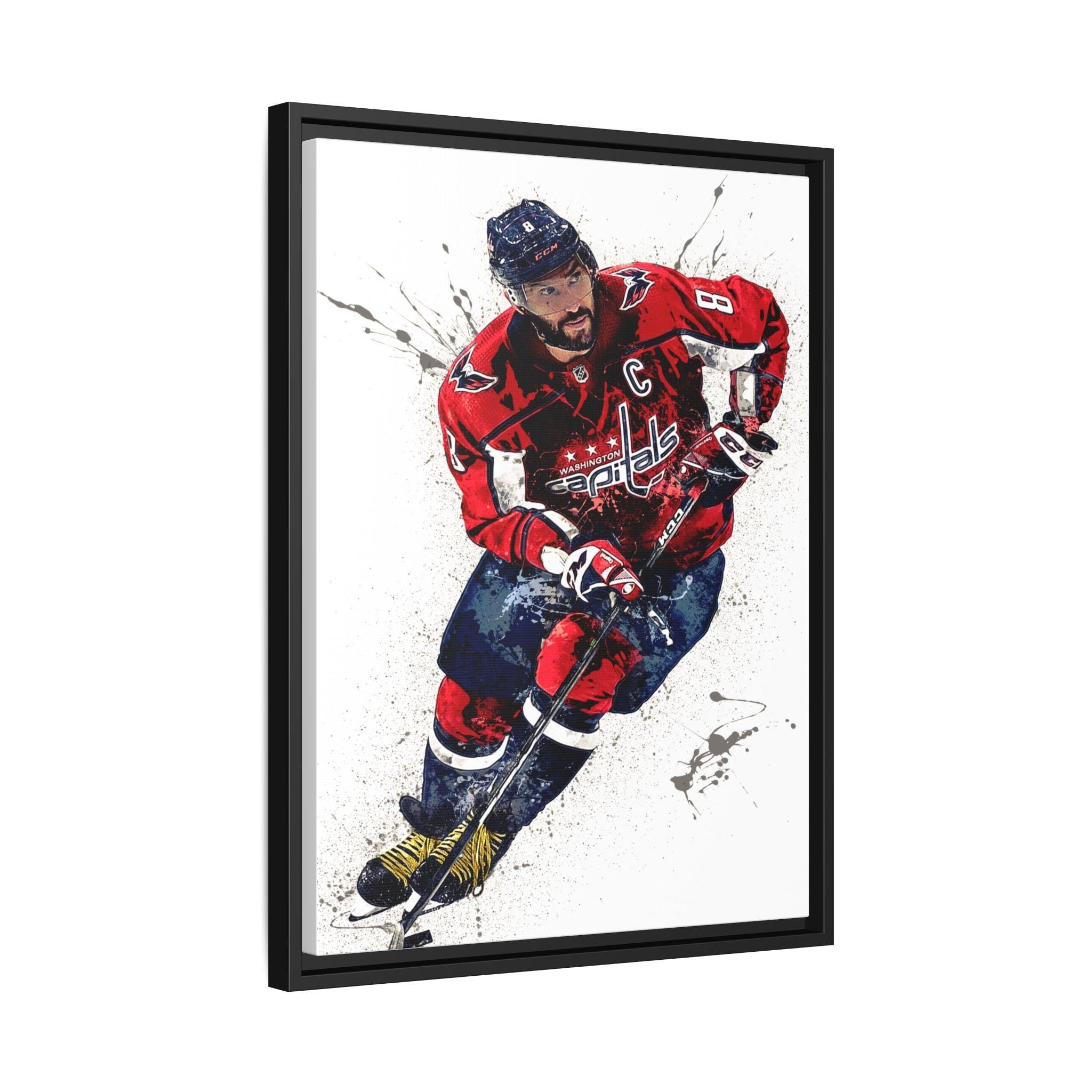 Alexander Ovechkin Poster, Washington Capitals, Gallery Canvas Wrap or Museum-Quality Poster, Man Cave, Kids room, Office