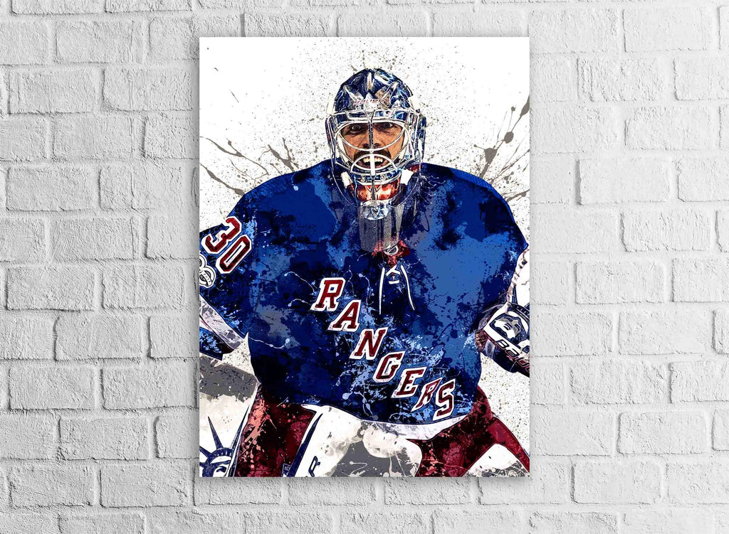 Henrik Lundqvist Poster, New York Rangers, Gallery Canvas Wrap or Premium Poster, Man Cave, Kids room, Office