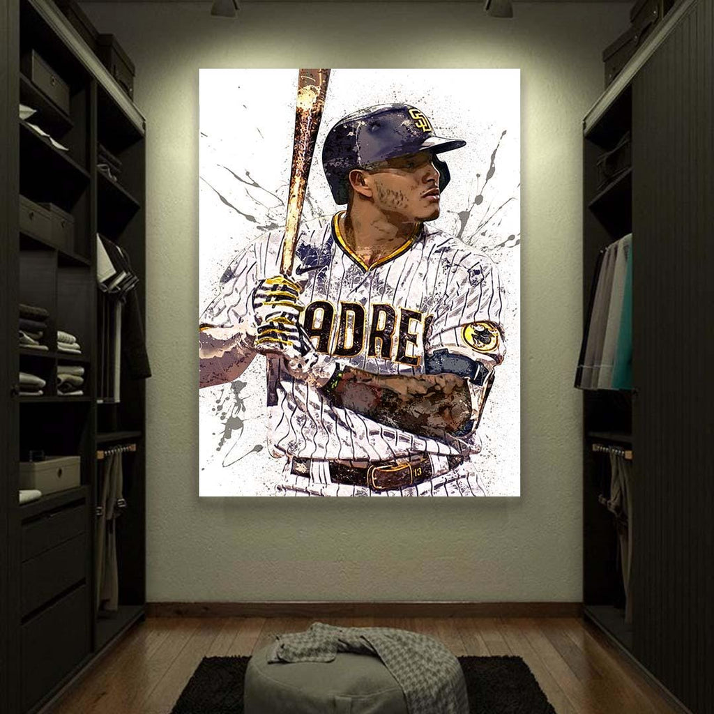 Manny Machado Poster, San Diego Padres, Gallery Canvas Wrap, Fine Art, Wall Decor for Man Cave, Kids room, Dorm Room